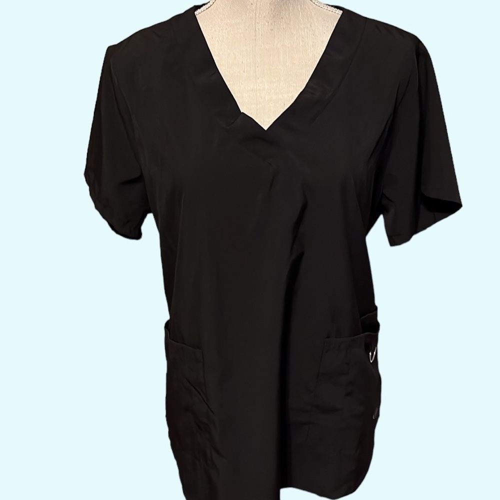 Medics black scrub top .  Xlg